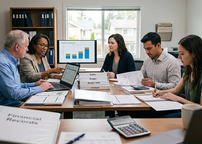 Independent accountant conducting an HOA audit