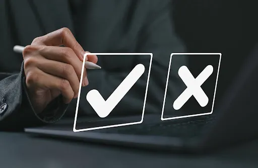 check and cross | otard rule in hoa
