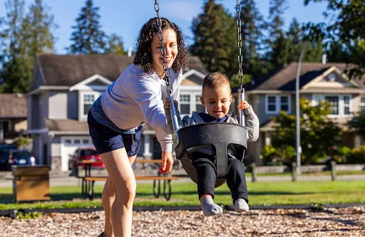 mother and child bonding | playground safety in HOA
