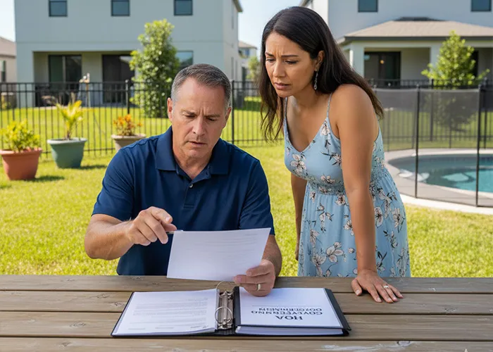 can hoa fine you for backyard
